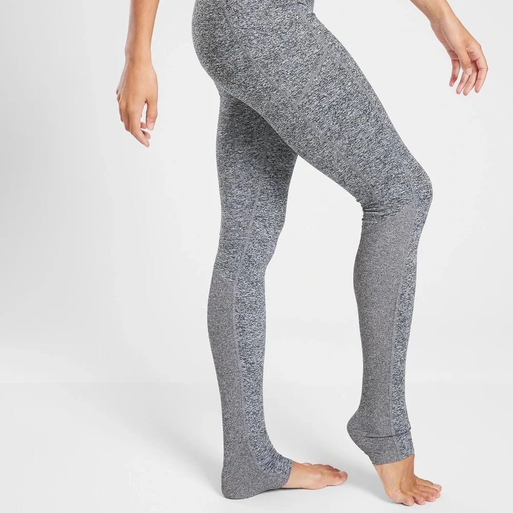 Athleta Exhale Heel Tight - Gray - Size S - Picture 3 of 4